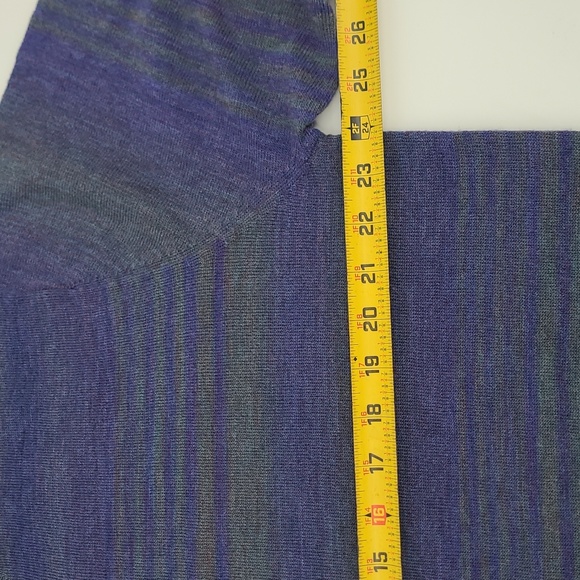 Bugatchi Gradient Striped V Neck Wool Sweater Men's Size XLarge - Picture 8 of 10